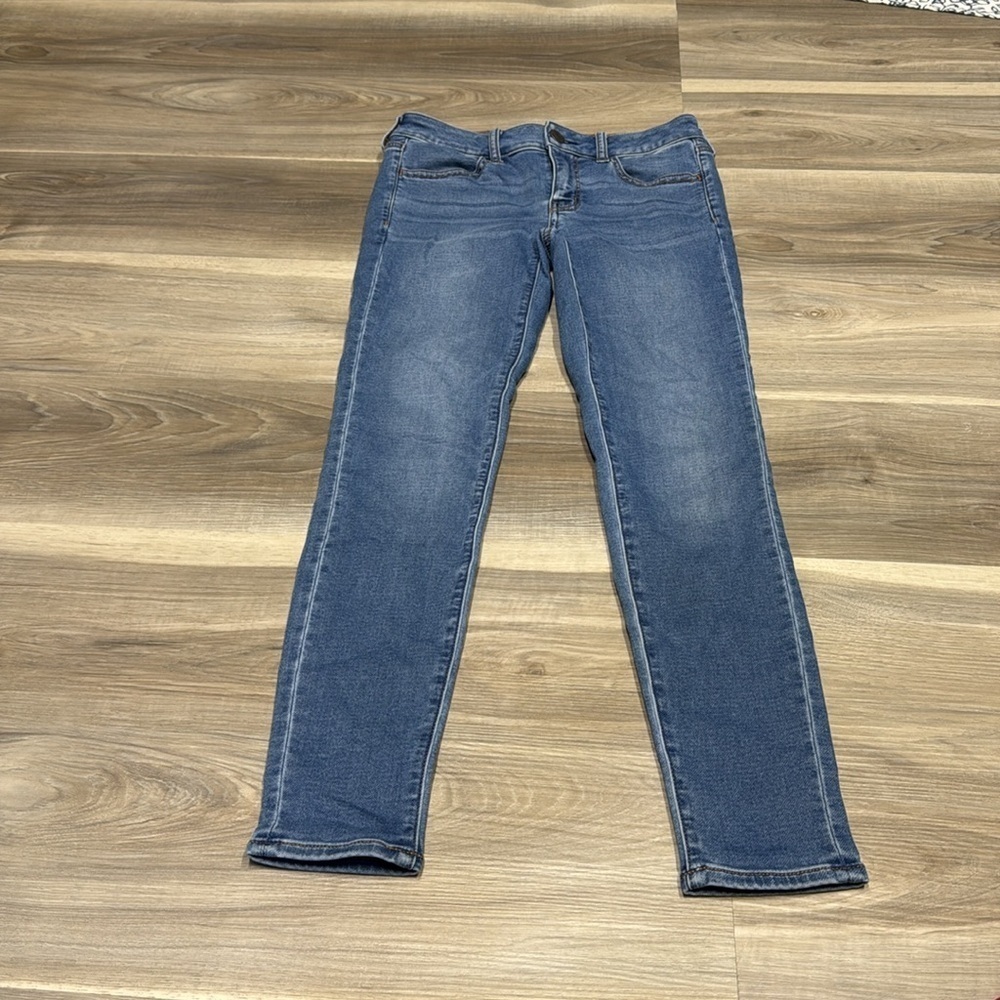 American eagle blue denim jeggings size 2